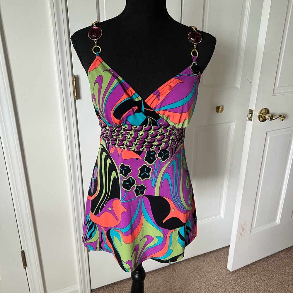 Colorful print top